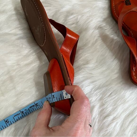 NEW Enzo Angiolini Leather Square Low Mod Heel Thong Slip On Sandals 5.5 NWOB - Picture 13 of 14